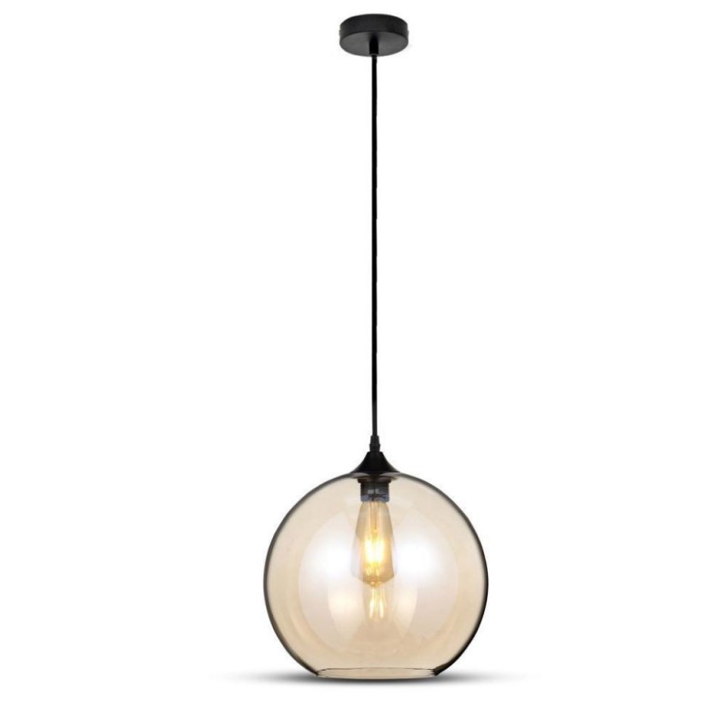 Lampadario LED a Sfera in Vetro con Portalampada E27 (Max 60W)