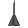 Lampadario LED a Cono in Metallo Satinato con Portalampada E27 (Max 60W)
