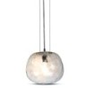 Lampadario LED Sferico Alveolare in Vetro a 3 Cavi con Portalampada E27 (Max 60W)