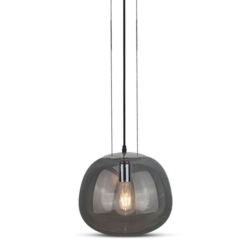 Lampadario LED Sferico in Vetro a 3 Cavi con Portalampada E27 (Max 60W)