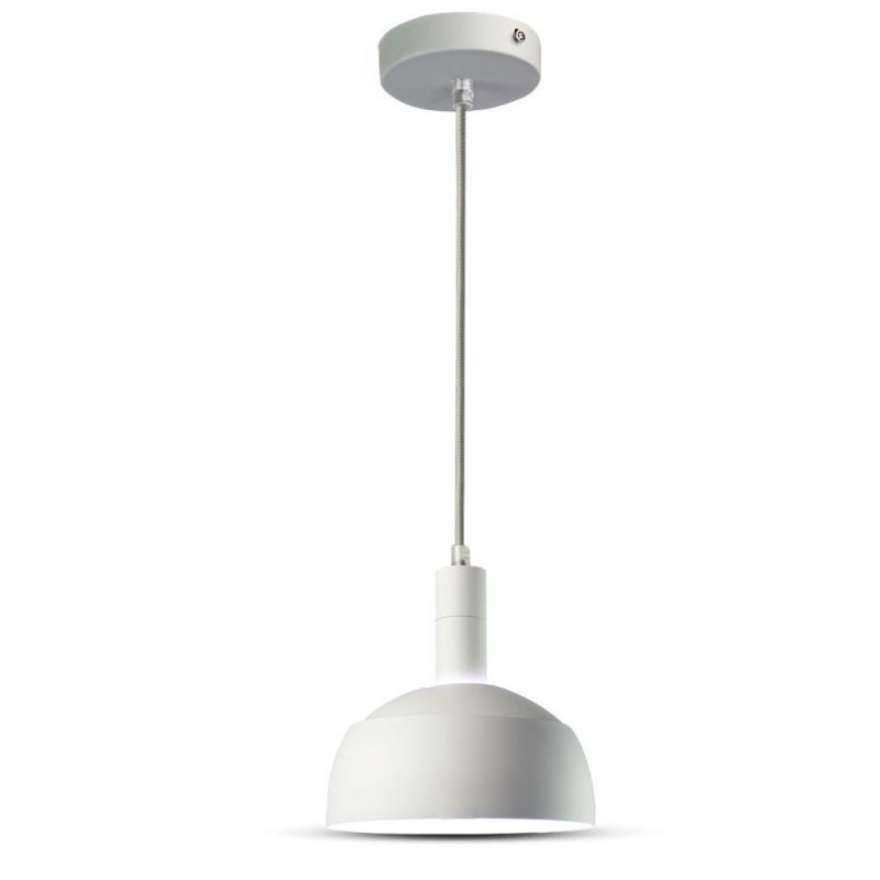 Lampadario LED con Paralume in Alluminio e Portalampada E14 (Max 60W)