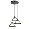 Lampadario LED in Metallo con 3 Piramidali Portalampade E27 (Max 60W)