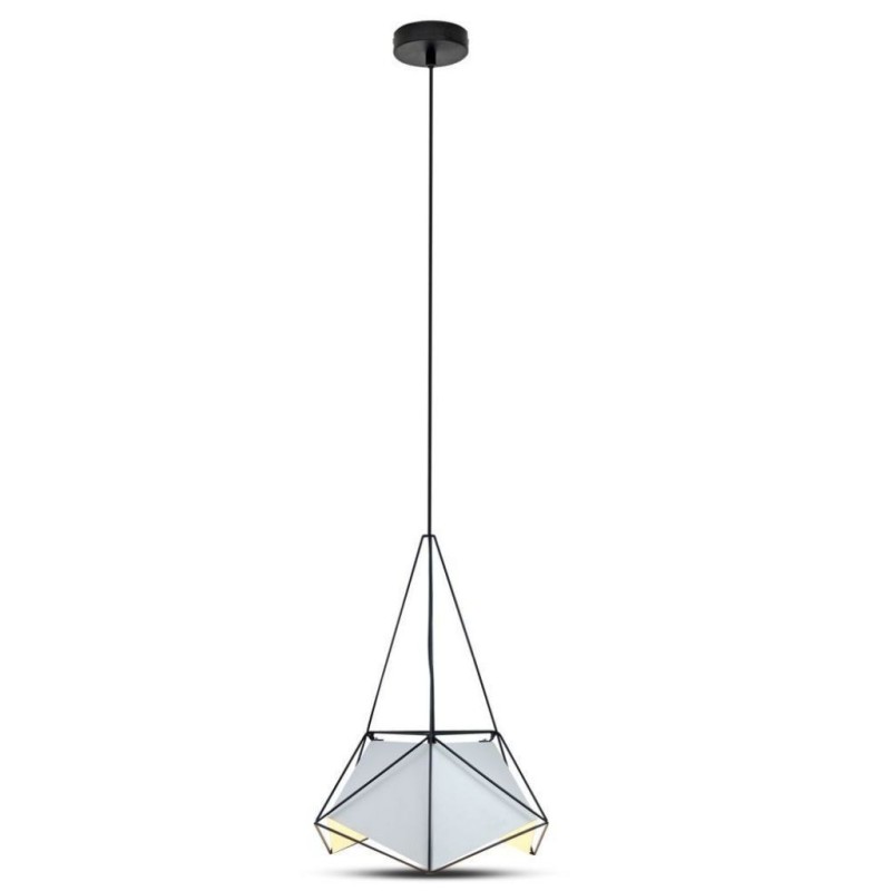 Lampadario LED Poliedrico in Metallo con Portalampada E27 (Max 60W)