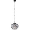 Lampadario LED a Gabbia in Metallo e Cristallo con Portalampada E27 (Max 60W)