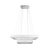 Lampadario LED a Sospensione con 2 Rettangoli 100W in Metallo
