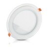 Mini Pannello LED 18W Montaggio ad Incasso Rotondo in Vetro 3000K