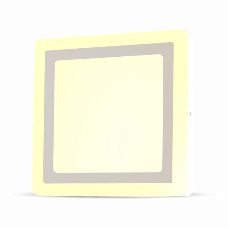 Pannello a Doppio LED 18W+4W Montaggio a Plafone Quadrato 3000K