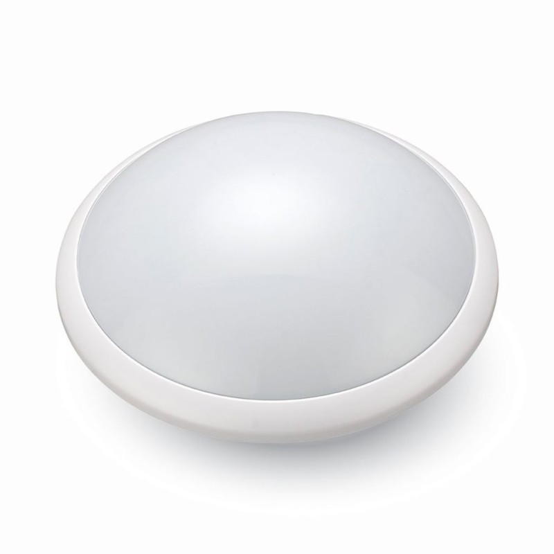 Plafoniera LED Rotonda con Portalampada E27 (Max 60W) e Sensore di Movimento a Microonde IP44