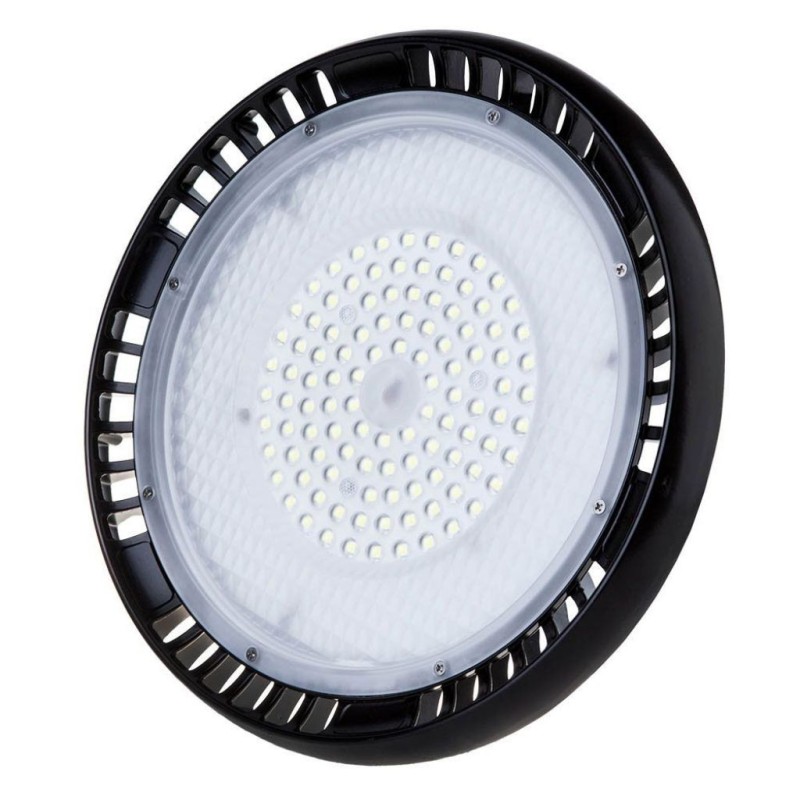 Campana Industriale LED SMD 100W 130LM/W UFO con Driver MeanWell 90æ 6400K IP44 Dimmerabile ( 0-10V )