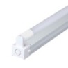 Plafoniera LED Singola con Tubo LED Chip Samsung T8 22W G13 150cm in Nanoplastica 6400K IP20