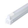 Plafoniera LED Singola con Tubo LED Chip Samsung T8 18W G13 120cm in Nanoplastica 4000K IP20