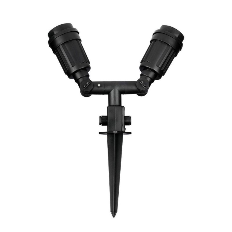 Picchetto con Portalampada E27 Doppio IP44