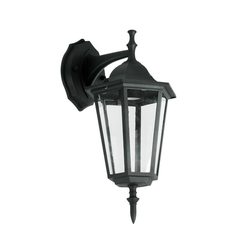 Lampada LED da Muro a Lanterna con Portalampada E27 (Max 60W) Attacco verso il basso