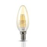 Lampadina LED E14 4W Candela Filamento Ambrato 2200K
