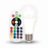 Lampadina LED E27 6W A60 RGB+W con Telecomando 3000K