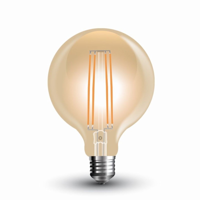 Lampadina LED E27 7W G95 Filamento Ambrato 2200K