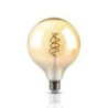 Lampadina LED E27 6W G125 Filamento Ambrato 2200K Dimmerabile