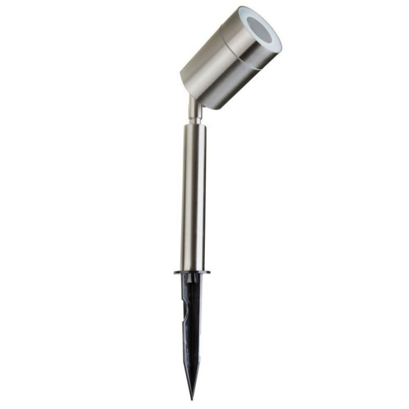Picchetto in Acciaio Inox con Portalampada GU10 (Max 35W) Orientabile IP44