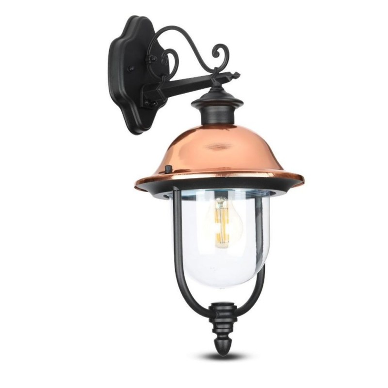 Lampada LED da Muro a Lanterna con Portalampada E27 (Max 60W) Rivolta Verso il Basso