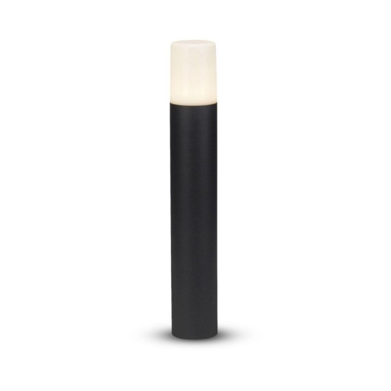 Lampada LED da Giardino Cilindrica con Portalampada GU10 (Max 35W) con Corpo Nero e Copertura Bianca h: 50cm IP54