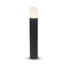 Lampada LED da Giardino Cilindrica con Portalampada GU10 (Max 35W) con Corpo Nero e Copertura Bianca h: 50cm IP54