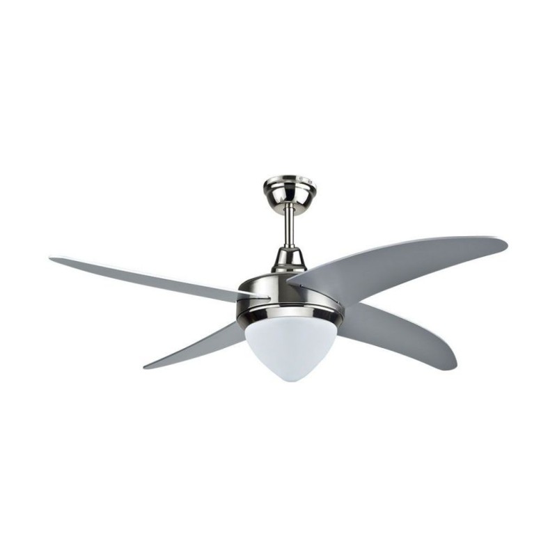 Ventilatore LED da Soffitto 15W 3 in 1 con Motore a Corrente Alternata da 60W con Telecomando 4 pale