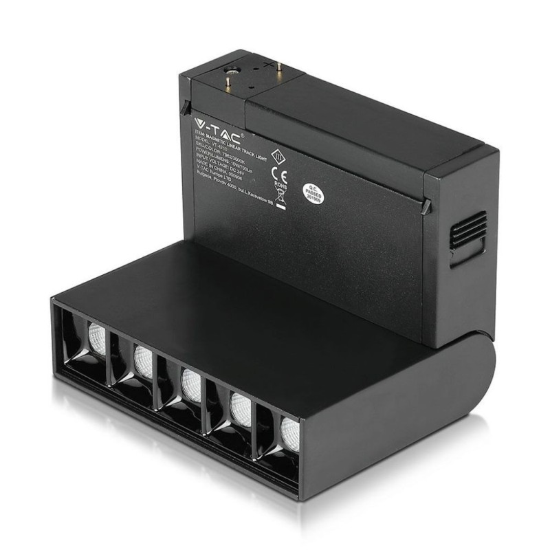 Faretto LED SMD Lineare da Binario Magnetico Regolabile 10W (5x2W) 24V UGR-19