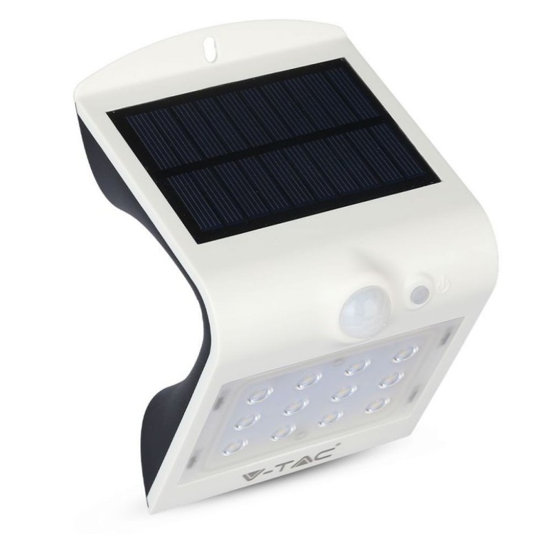 Lampada LED Solare da Muro a Batteria 1,5W 14LED con Sensore PIR