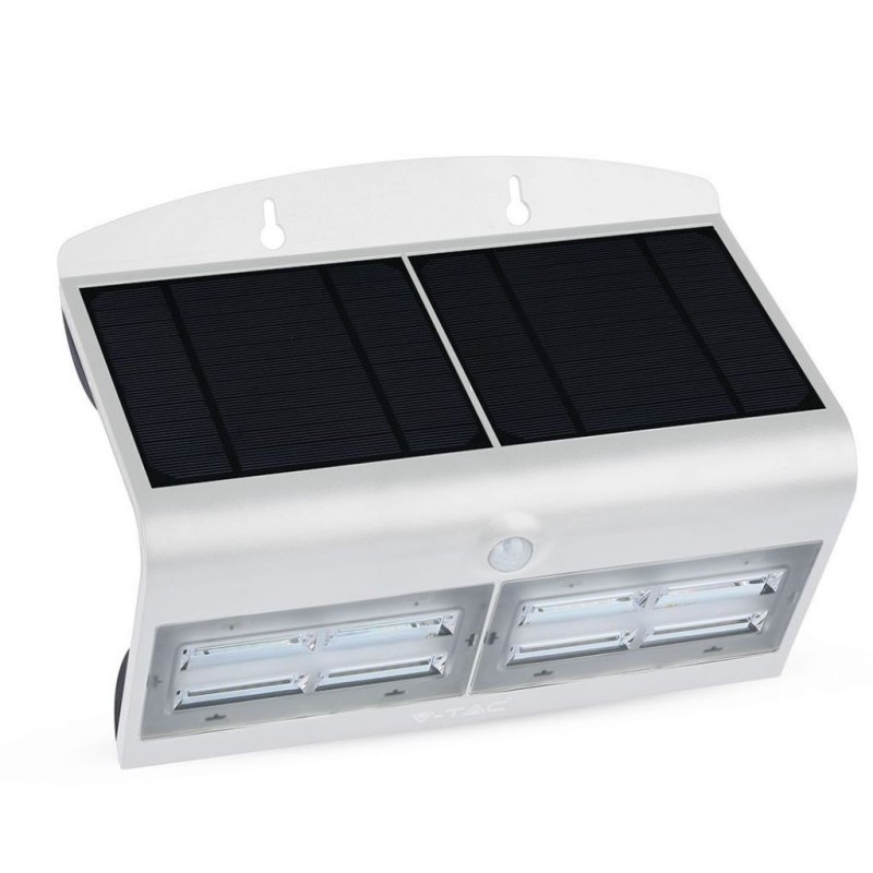 Lampada LED Solare da Muro a Batteria 6,8W 60LED con Sensore PIR