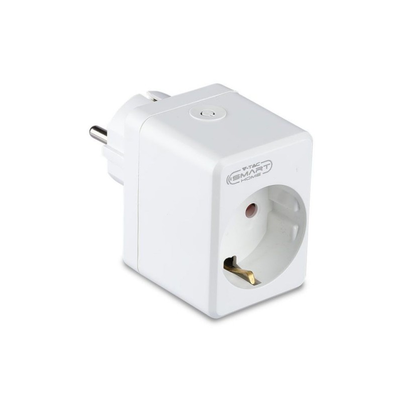 Presa con Spina a Shuko WiFi 10A 2P + Shuko USB e Interruttore Compatibile
