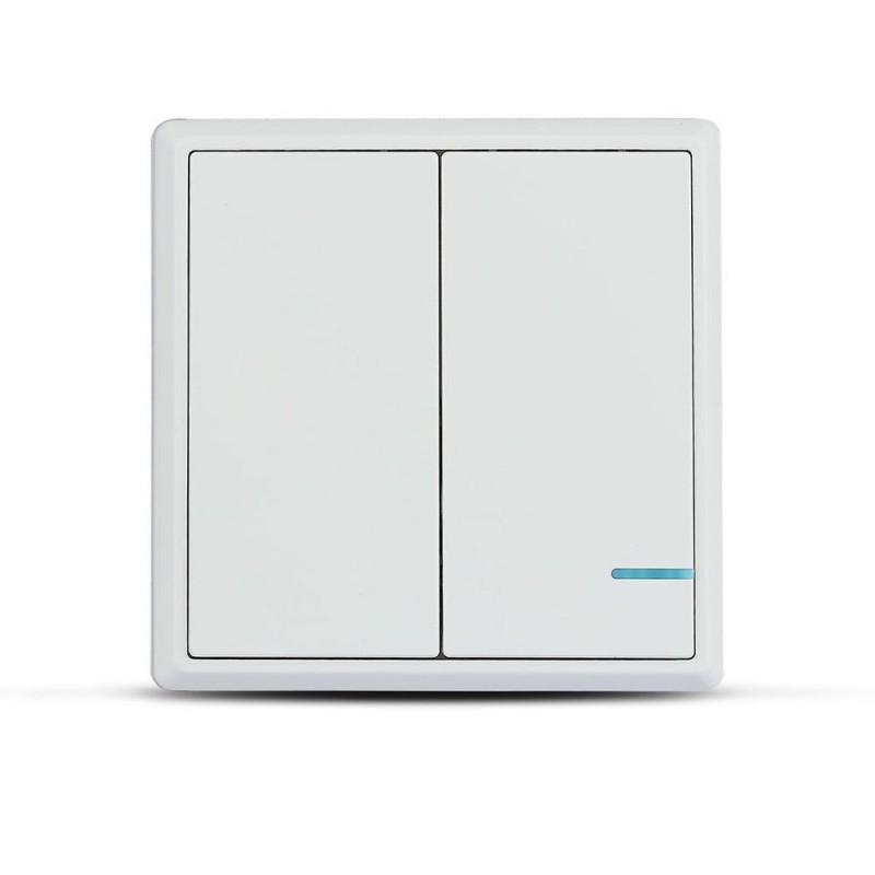 Interruttore Wireless a Doppio Tasto con Sensore