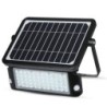 Lampada LED Solare da Muro a Batteria 10W 60LED con Sensore di Movimento e Crepuscolare a Basi Inclinabili 4000K IP65