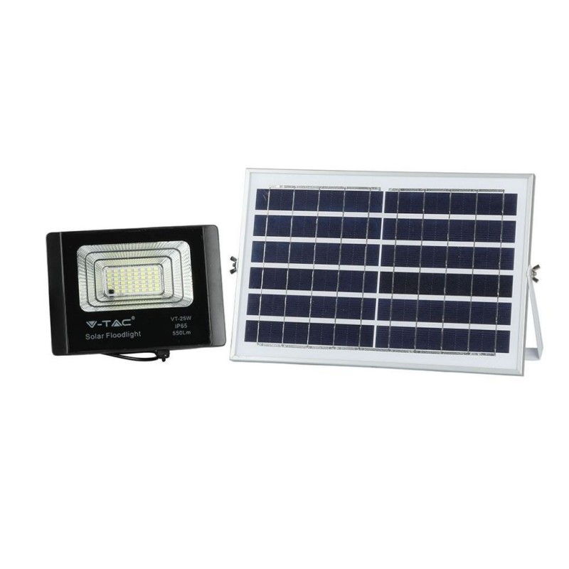 Faro LED 25W con Pannello Solare e Telecomando 4000K