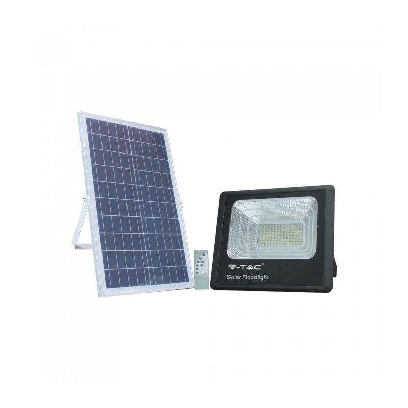 Faro LED 100W con Pannello Solare e Telecomando 4000K