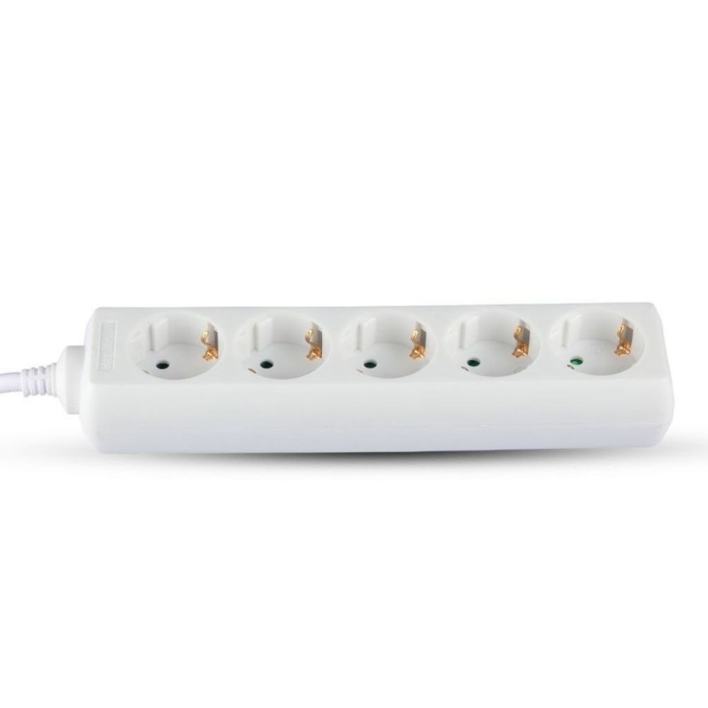 Multipresa con Cavo 1,5mt 5 Prese 10A 2P + Shuko e Spina Shuko