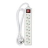 Multipresa con Cavo 1,5mt 5 Prese 10A 2P + Shuko e Interruttore Luminoso Spina Shuko