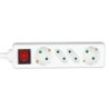 Multipresa con Cavo 1,5mt 4 Prese 2 10A 2P + Shuko 2 10A e Interruttore Luminoso Spina Shuko
