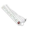 Multipresa con Cavo 5mt 8 Prese 4 10A 2P + Shuko 4 10A Inclinate e Interruttore Luminoso Spina Shuko