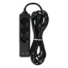 Multipresa con Cavo 5mt 3 Prese 10A 2P + Shuko 2 USB e Interruttore Luminoso Spina Shuko