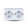 Adattatore Multipresa con 2 Prese Frontali 10A 2P + Shuko e una Spina Shuko