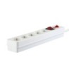 Multipresa con Cavo 1,4mt 5 Prese 16A con Interruttore Luminoso e di Protezione da Sovraccarico