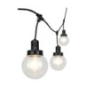 Catenaria 3mt per 6 lampadine LED  E27 Con Diffusori trasparenti IP65