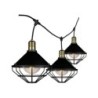 Catenaria 3mt per 6 lampadine LED  E27 Con Diffusori trasparenti IP65