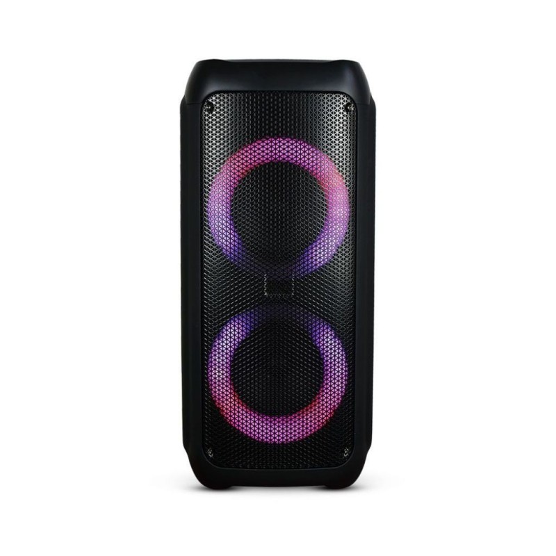 Altoparlante Trolley Ricaricabile 35W con Microfono Cablato Telecomando RGB per Casse 2 x 6,5 pollici