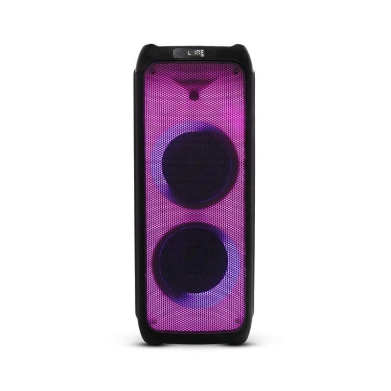 Altoparlante Trolley Ricaricabile 100W con Microfono Cablato Telecomando RGB per Casse 2 x 10 pollici