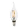 Lampadina LED E14 4W Candela a Fiamma Tortiglione Filamento Incrociato 2700K Dimmerabile