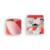 NASTRO SEGNALETICO BIANCO ROSSO CM 7 X 200 MTL - 36 PEZZI PER SCATOLA