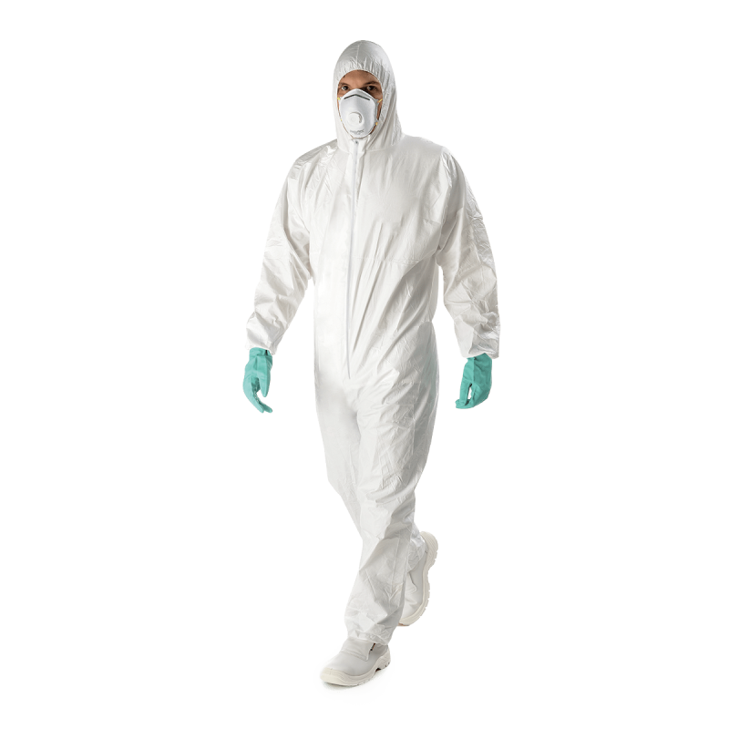 Tuta protettiva in polipropilene da 40 gr/m2 Colore: bianco