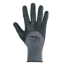 Guanto sintetico spalmato in Nitrile Foam Dotted Grey, con cavallotto.