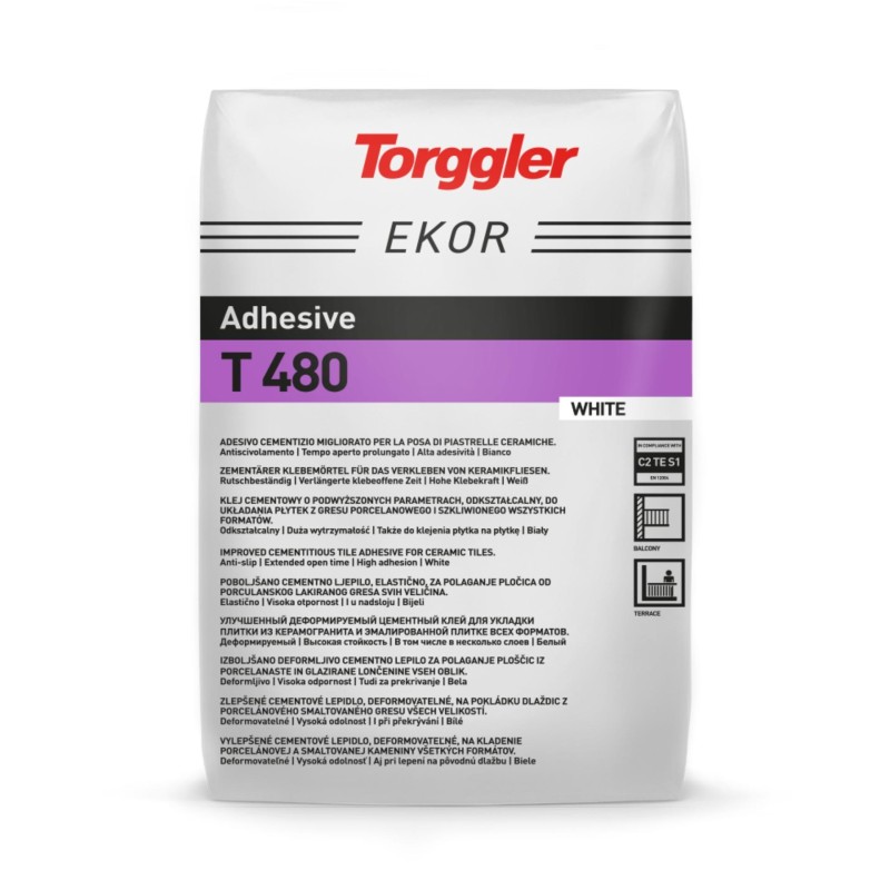 T 480,confezione:25 kg,colore:Bianco